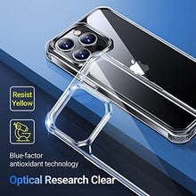 Load image into Gallery viewer, VANMASS Crystal Protective Designed for iPhone 13 Pro Max Case 6.7”, [Military Grade Shockproof] [Optical Research Clear Material] Anti-Yellow Slim Thin Soft Phone Case for iPhone 13 Pro Max
