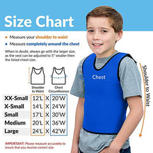Load image into Gallery viewer, Special Supplies Sensory Compression Vest Deep Pressure Comfort for Autism, Hyperactivity, Mood Processing Disorders, Breathable, Form-Fitting, Kids and Adults (Blue, X-Small 14x24 inches)
