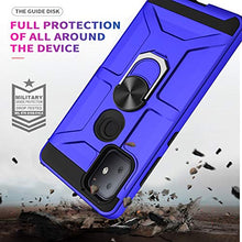 Load image into Gallery viewer, STARSHOP - T-Mobile Revvl 4 Plus Phone Case, With [Tempered Glass Protector Included] Metal Ring stand Shockproof Drop Protection Phone Cover - Blue
