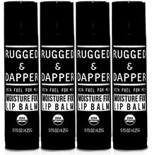 Load image into Gallery viewer, RUGGED &amp; DAPPER Organic Lip Balm Set for Men | Natural Eucalyptus + Mint Flavor | Pack of 4 tubes
