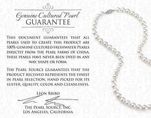 Load image into Gallery viewer, THE PEARL SOURCE 6.5-7mm AAA Quality Round White Freshwater Cultured Pearl Necklace for Women in 18&quot; Princess Length
