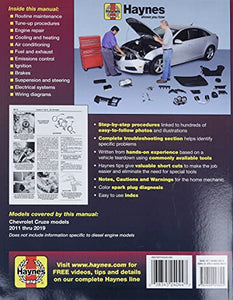 Chevrolet Cruze Haynes Repair Manual: 2011 thru 2019 - Based on a complete teardown and rebuild