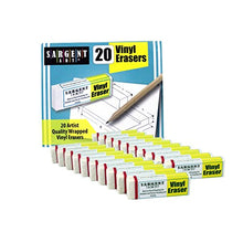 Load image into Gallery viewer, Sargent Art Plastic 20 White Vinyl Erasers, 2-1/4" x 3/4" x 3/8" ea
