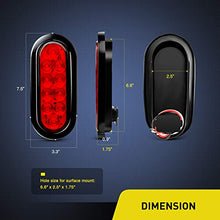 Load image into Gallery viewer, Nilight - TL-07 6 Inch Oval Red Led Trailer Tail Lights 4PCS 10 Led with Flush Mount Grommets Plugs IP67 Waterproof Stop Brake Turn Trailer Lights for RV Truck
