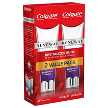 Load image into Gallery viewer, Colgate Renewal Gum Toothpaste for Gum Health, Teeth Sensitivity Repair, Fresh Mint Gel - 3 ounce (2 Pack)
