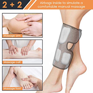 SHINE WELL Leg Massager for Circulation, Leg Compression Massager for Calf Foot and Arms, Calf Massager with 3 Modes 3 Intensities 2 Timing, Helpful for Restless Legs Syndrome Relief, Pain Relief