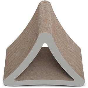 PetFusion 3-Sided Vertical Cat Scratching Post (Standard Size, Warm Gray). [Multiple Scratching Angles to Match Your Cat's Preference]