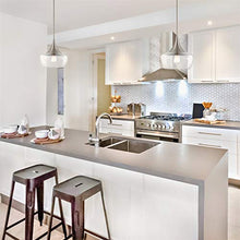 Load image into Gallery viewer, Kira Home Ava 12" Modern Industrial Schoolhouse Pendant Light with Clear Wine Glass Style Shade, Adjustable Hanging Height, Brushed Nickel Finish
