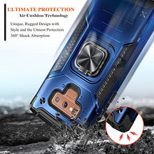 Load image into Gallery viewer, NZND Case for Samsung Galaxy Note 9 with Screen Protector (Maximum Coverage, Flexible TPU Film), [Military-Grade] Full-Body Protective, Magnetic Car Mount Ring Holder, Heavy-Duty Durable Case (Blue)
