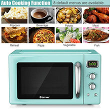 Load image into Gallery viewer, COSTWAY Retro Countertop Microwave Oven, 0.9Cu.ft, 900W Microwave Oven, with 5 Micro Power, Defrost &amp; Auto Cooking Function, LED Display, Glass Turntable and Viewing Window, Child Lock
