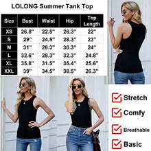 Load image into Gallery viewer, LOLONG Womens Casual Tank Tops Summer Soft Basic Ribbed Racerback Blouse Sleeveless Slim-Fit Shirts Pink
