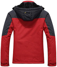 Load image into Gallery viewer, AbelWay Women&#39;s Outdoor Mountain Waterproof Windproof Fleece Ski Hooded Jacket Rain Coat(Black,S)
