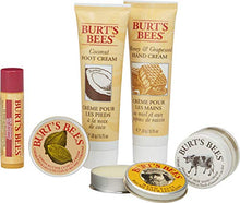 Load image into Gallery viewer, Burt&#39;s Bees Tips and Toes Kit Gift Set, 6 Travel Size Products in Gift Box - 2 Hand Creams, Foot Cream, Cuticle Cream, Hand Salve and Lip Balm
