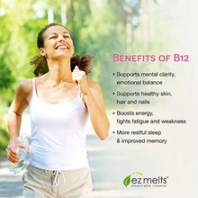 Load image into Gallery viewer, EZ Melts B12 as Methylcobalamin, 2,500 mcg, Sublingual Vitamins, Vegan, Zero Sugar, Natural Cherry Flavor, 90 Fast Dissolve Tablets
