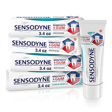 Load image into Gallery viewer, Sensodyne Sensitivity &amp; Gum Sensitive Toothpaste for Gingivitis &amp; Treatment, Clean &amp; Fresh, 3.4 Oz, Pack of 4
