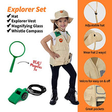 Load image into Gallery viewer, Born Toys Dress Up &amp; Pretend Play 3-in-1 Premium Kids Costumes Set - Washable Kids Dress Up Clothes for Play - Scientist, Explorer &amp; Gardener as Dress Up Clothes for Little Girls &amp; Boys Ages 3-7
