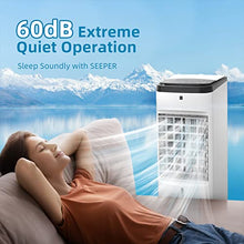 Load image into Gallery viewer, SEEPER Portable Evaporative Cooler, Strong Wind Speed Tower Fan w/Cooling Function, 12h Timer, 20ft Remote Control, 3 Modes Quiet Air Conditioner for Home, Small Room &amp; Office
