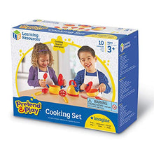 Load image into Gallery viewer, Learning Resources Pretend &amp; Play Cooking Set - 10 Pieces, Ages 3+ Pretend Play Food for Toddlers, Preschool Learning Toys, Kitchen Play Toys for Kids
