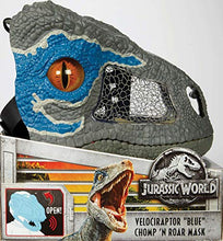Load image into Gallery viewer, JURASSIC WORLD CHOMP &#39;N ROAR MASK Velociraptor &quot;Blue&quot;
