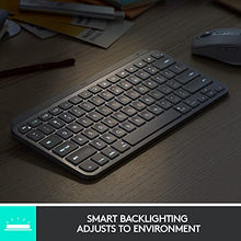 Load image into Gallery viewer, Logitech MX Keys Mini Minimalist Wireless Illuminated Keyboard, Compact, Bluetooth, Backlit, USB-C, Compatible with Apple macOS, iOS, Windows, Linux, Android, Metal Build - Graphite
