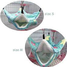 Load image into Gallery viewer, Oncpcare Small Pet Cage Hammock, Bunkbed Sugar Glider Hammock, Guinea Pig Cage Accessories Bedding, Warm Hammock for Parrot Ferret Squirrel Hamster Rat Playing Sleeping
