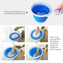Load image into Gallery viewer, 10L Portable Mini Washing Machine, Folding Turbo Washing Compact Ultrasonic Turbine Washer Lightweight Travel Laundry Washer USB Powered Camping Apartments Dorms RV Business Trip Clothes…
