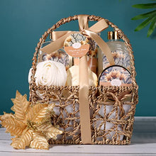 Load image into Gallery viewer, Home Spa Gift Basket, Bath Spa Kit for Women, with Body Lotion, Shower Gel, Bubble Bath, Body Scrub, Bath Salt, Bath Bomb, Gift Set for Women…
