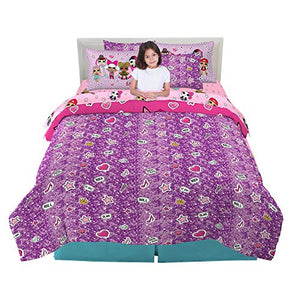 Franco Kids Bedding Super Soft Comforter and Sheet Set with Sham, 7 Piece Full Size, LOL Surprise