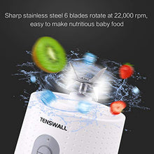 Load image into Gallery viewer, Tenswall Portable, Personal Size Smoothies and Shakes, Handheld Fruit Machine 13oz USB Rchargeable Juicer Cup, Ice Blender Mixer Home/Of, 380ML, White
