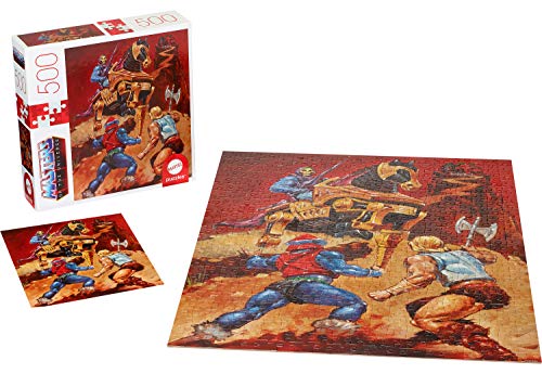 Masters of The Universe Mattel Jigsaw Puzzle with 500 Interlocking Pieces & Mini-Poster Featuring He-Man & Skeletor, Gift for Collectors & Kids Ages 8 Years Old & Up