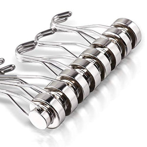 Swivel Swing Magnetic Hook New Upgraded, 40LB（8pack） Refrigerator Magnetic Hooks ,Strong Neodymium Magnet Hook, Perfect for Refrigerator and Other Magnetic Surfaces,62mm(2.44In) in Length