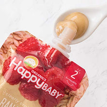 Load image into Gallery viewer, Happy Baby Organics Clearly Crafted Stage 2 Baby Food, Bananas, Raspberries &amp; Oats, 4 Ounce Pouch (Pack of 16) packaging may vary
