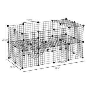 PawHut 36 Panel Pet Playpen Small Animal Cage Metal Wire Indoor Outdoor Portable