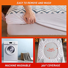 Load image into Gallery viewer, Waterproof Mattress Protector-Premium Crystal Velvet Fabric Fits Up 14 Inch Deep Pocket Twin Bed Mattress-Breathable Noiseless Mattress Pad Cover Protection Vinyl-Free Washable (Full Size)

