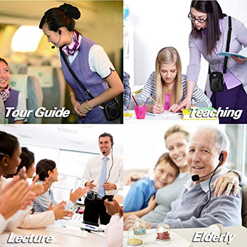 Load image into Gallery viewer, WinBridge WB001 Rechargeable Ultralight Portable Voice Amplifier Waist Support MP3 Format Audio for Tour Guides, Teachers, Coaches, Presentations, Costumes, Etc.-Black
