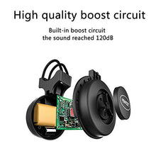 Load image into Gallery viewer, Electric Bike Horn Electronic Bicycle Bell 120 DB Waterproof 3 Sound Modes with Rechargeable Battery (Black)
