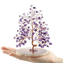 Load image into Gallery viewer, Jovivi Natural Amethyst Crystal Quartz Money Tree Tumbled Gemstones 5.5&quot;-6.3&quot;, Geode Agate Slices Base Feng Shui Ornaments Home Living Room Table Office Decoration for Wealth and Luck
