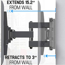 Load image into Gallery viewer, Mounting Dream TV Mount Full Motion for Most 26-55 Inch Flat Screen TVs, TV Wall Mount Bracket with Articulating Dual Arms Bear Up to VESA 400x400mm and 99 lbs - Tilt, Swivel and Rotation

