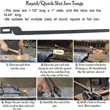 Load image into Gallery viewer, E-cowlboy Rapid Tongs Bundle Set Five Types DIY Blacksmith Tongs with Rivet, Rapid Bolt/Flat Jaw/Slot Jaw/V-Bit/Scroll Tongs
