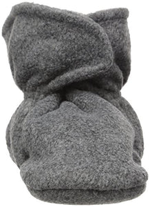 Hudson Baby Unisex Cozy Fleece Booties, Dark Gray, 6-12 Months
