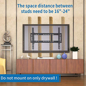 Everstone Adjustable Tilt TV Wall Mount Bracket for Most 32-80 Inch LED,LCD,OLED,Plasma Flat Screen,Curved TVs,Low Profile,Up To VESA 600x400 and 165 LBS,Includes HDMI Cable and Level,Fits 16",18",24"
