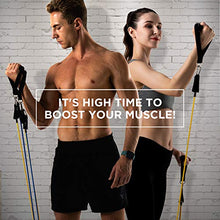 Load image into Gallery viewer, FITFORT Resistance Bands Set Exercise Bands - Workout Bands Stackable up to 150lb, Indoor/Outdoor Fitness Bands with Door Anchor &amp; Handles for Strength, Slim, Yoga, Home Gym Equipment for Men/Women

