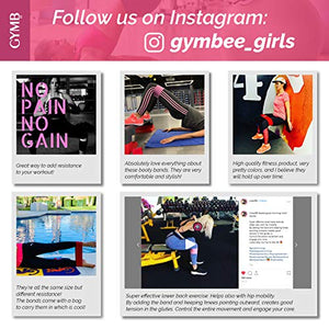 Booty 3 Resistance Bands for Legs and Butt Set, Exercise Bands Fitness Bands - Video Workout, Resistance Loops Hip Thigh Glute Bands Non Slip Fabric, Elastic Strength Squat Band Beginner-Professional