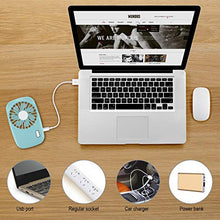 Load image into Gallery viewer, Aluan Handheld Fan Mini Fan Powerful Small Personal Portable Fan Speed Adjustable USB Rechargeable Eyelash Fan for Kids Girls Woman Man Home Office Outdoor Travel
