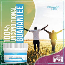 Load image into Gallery viewer, Bravado Labs Lidocaine Numbing Cream - Topical Anesthetic Cream - Best Skin Numbing Cream for Tattoos, Laser Hair Removal, Microneedling, Waxing - 5% Lidocaine Maximum Strength Formula (1oz)
