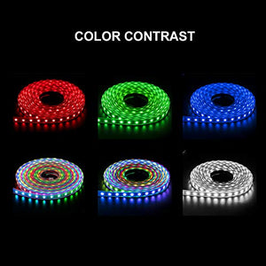BTF-LIGHTING WS2812B RGB 5050SMD Individual Addressable 16.4FT 60Pixels/m 300Pixels Flexible Black PCB Full Color LED Pixel Strip Dream Color IP30 Non-Waterproof Making LED Screen LED Wall Only DC5V