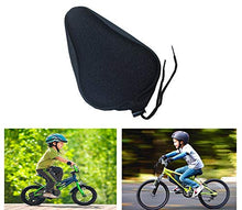 Load image into Gallery viewer, MI0512 Soft Wide Premium Kids Bike Saddle Gel Seat Cushion Cover，8"x6"Small Bicycle Saddle Breathable Pad（Black）
