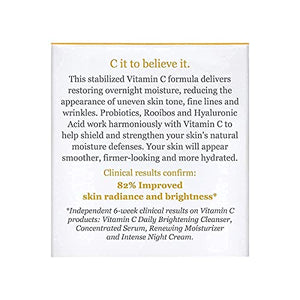 DERMA E Vitamin C Skincare Bundle – DERMA E Vitamin C Intense Night Cream (2 oz) and DERMA E Vitamin C Concentrated Serum (2 fl oz) – Brightening Anti-Wrinkle Face Cream and Serum