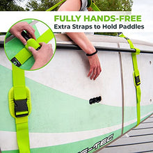 Load image into Gallery viewer, Gradient Fitness Kayak/Paddle Board/Surfboard Shoulder Strap | Hands-Free SUP Carrying Strap Boards with Padded Shoulder Sling, Paddle Carrier &amp; Metal Accessories (Green)
