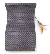 Load image into Gallery viewer, SmartyKat Scratch Scroll with Feather Toy, Multi-Surface Sisal &amp; Carpet Cat Scratcher, Interactive Scratching Outlet &amp; Lounger
